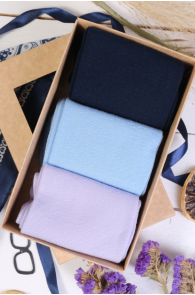 MARLON solid gift box with 3 pairs of socks
