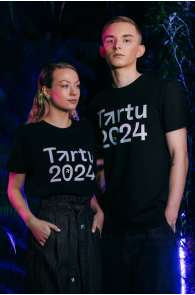 Чёрная футболка с логотипом Tartu 2024 | Sokisahtel