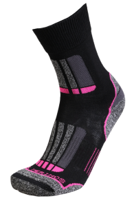 Технические шерстяные носки с неоново-розовыми вставками для занятий спортом LANA | Sokisahtel