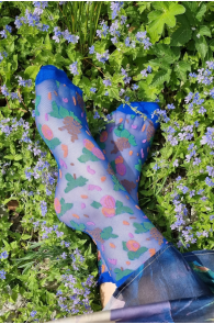 MICOL sheer blue socks for women | Sokisahtel