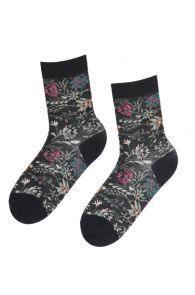 Женские носки черного цвета из мериносовой шерсти MIINA | Sokisahtel