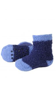 MIKK cozy dark blue home socks for babies | Sokisahtel
