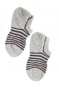 Хлопковые носки серого цвета низкого покроя MIKKO | Sokisahtel