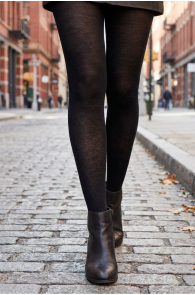 MILANA black merino tights | Sokisahtel
