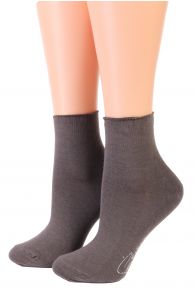 Женские короткие хлопковые носки серого цвета MINI от Pierre Mantoux | Sokisahtel