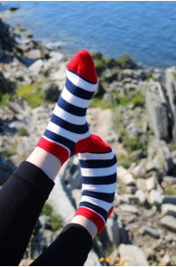 MISSISSIPPI low-cut striped socks 
