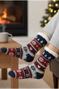 MONALI jõulumustriga soojad sokid | Sokisahtel