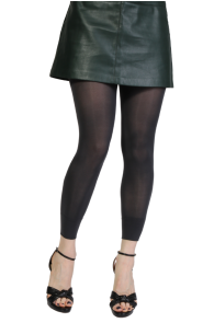 Dark grey, opaque tights.