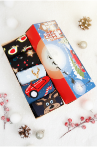 HOLIPAX jõuluteemaline kinkekarp 5 sokipaariga | Sokisahtel