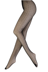 NET black polka dot fishnet tights