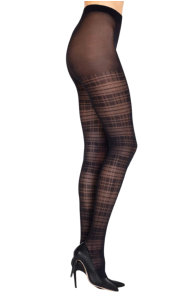 NICOLE chequered black tights | Sokisahtel