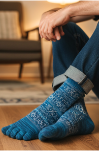 NORDIC sinised mustrilised varvassokid meestele | Sokisahtel