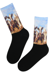 RURAL LIFE print pattern socks