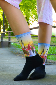 OLD TOWN print pattern socks