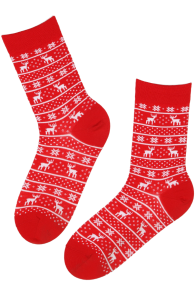 PÄRT red merino wool Christmas socks | Sokisahtel