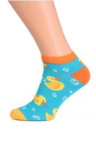 PARDIRALLI blue and orange low-cut cotton socks | Sokisahtel