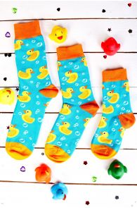 Подарочный набор с 3 парами милых носков бирюзового цвета для всей семьи PARDIRALLI (утиное ралли) | Sokisahtel