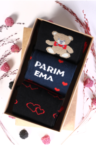 Подарочный набор из 3 пар женских носков ко Дню Матери AITÄH EMA (Спасибо лучшая мама) | Sokisahtel