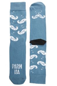 RUUDI blue socks for men with the text "PARIM ISA" (BEST DAD) in Estonian | Sokisahtel