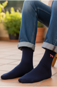 PEDRO tumesinised tiigriga puuvillased sokid | Sokisahtel