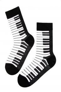 PIANO black cotton socks for men | Sokisahtel