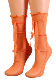 Pierre Mantoux TULLE orange tie up for socks | Sokisahtel