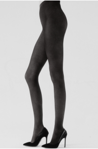 Женские комфортные колготки чёрного цвета в резинку YOKO от Pierre Mantoux | Sokisahtel