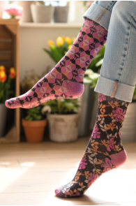 Pierre Mantoux GEOFLO roosad sädelusega sokid | Sokisahtel