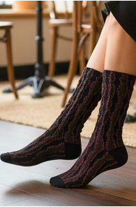 Pierre Mantoux LYNN pruunid sädelusega sokid | Sokisahtel