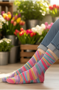 Pierre Mantoux POLINA roosad kirjud sokid | Sokisahtel