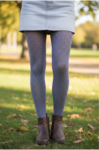 Pierre Mantoux TALIA green patterned tights | Sokisahtel