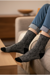 Pierre Mantoux TRICIA grey cotton socks | Sokisahtel