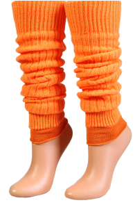Тёплые вязаные гетры оранжевого цвета PIRET | Sokisahtel