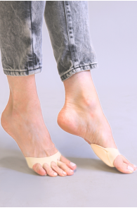Beige open toe socks | Sokisahtel