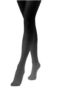Женские фантазийные колготки чёрного цвета с ромбовидным узором POLA 60DEN | Sokisahtel