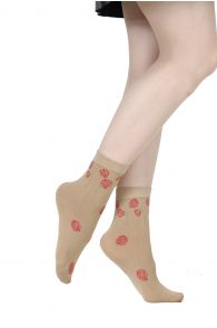 Женские носки бежевого цвета POPPY 60DEN | Sokisahtel
