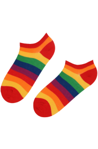 PRIDE rainbow low-cut cotton socks
