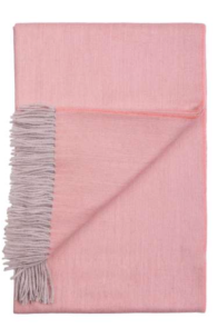 Alpakavillane kalasabamustriga virsikuroosa pleed | Sokisahtel