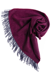 Alpakavillane kalasabamustriga veinpunane suur sall | Sokisahtel