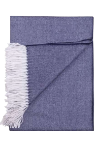 Alpakavillane kalasabamustriga violettsinine pleed | Sokisahtel