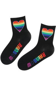 RAINBOW black cotton socks | Sokisahtel