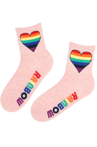 RAINBOW pink cotton socks | Sokisahtel