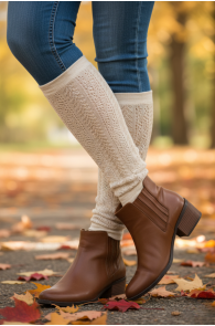 Pierre Mantoux RAJA beige leg warmers | Sokisahtel