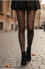 REALE black cross pattern tights | Sokisahtel