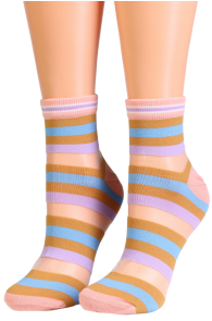 RELINA purple striped socks | Sokisahtel