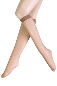 RETE beige fishnet knee-highs | Sokisahtel