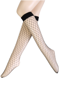 RETE GRANDI black fishnet knee-highs | Sokisahtel