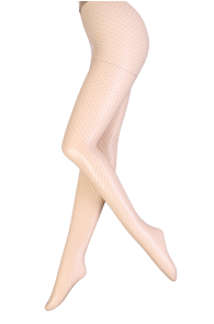 RETE GRANDI beige fishnet tights with major mesh | Sokisahtel