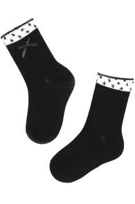RIHANDRA black fancy socks for kids | Sokisahtel