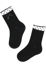 RIHANDRA black fancy socks for kids 